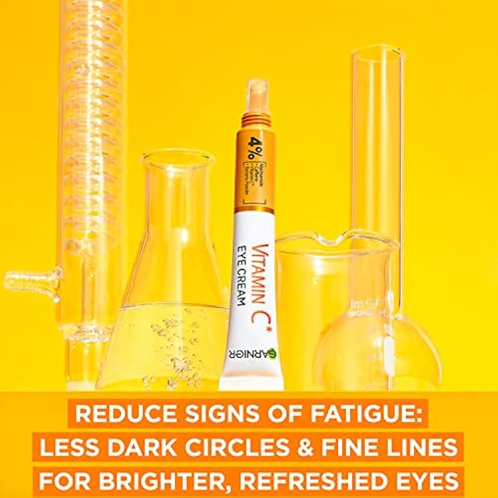 Garnier Eye Cream, With 4% Vitamin C, Brightening Eye Treatment For Dark Circles, Prevents Under Eye Bags And Puffiness, Vitamin C*, 15ml - Image 2